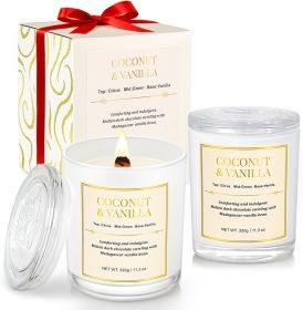 2 Pack Wooden Wick Coconut & Vanilla Candle Gift Set – Long Lasting Soy Wax Candles with Gift Boxes 2 Pack Wooden Wick Coconut & Vanilla Candle Gift Set – Long Lasting Soy Wax Candles with Gift Boxes